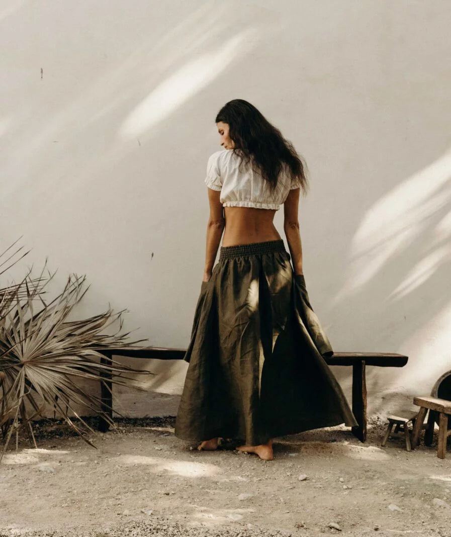 Camila Top Linen - Cream - UPDATED
