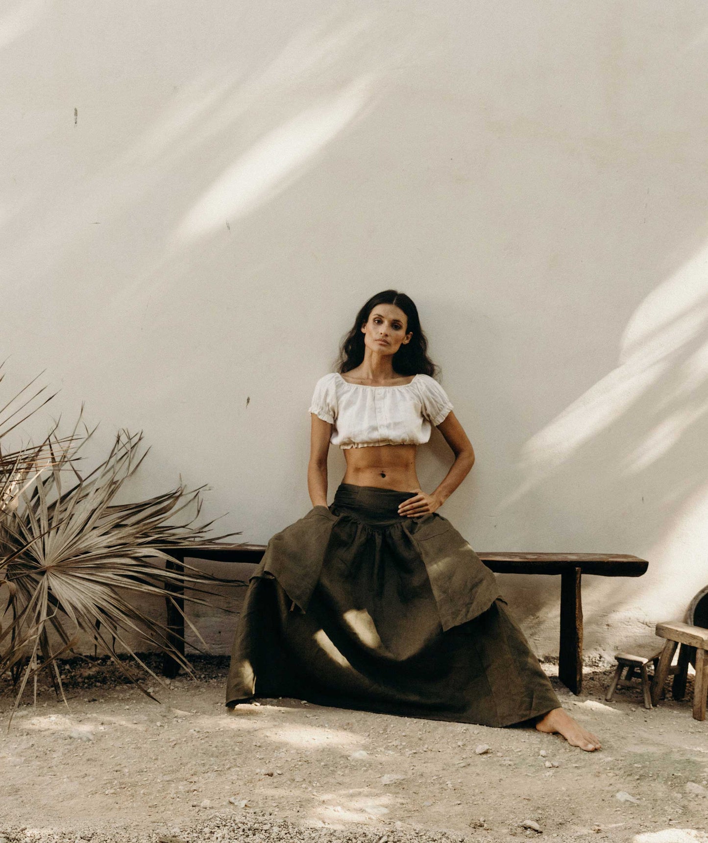 Camila Top Linen - Cream - UPDATED