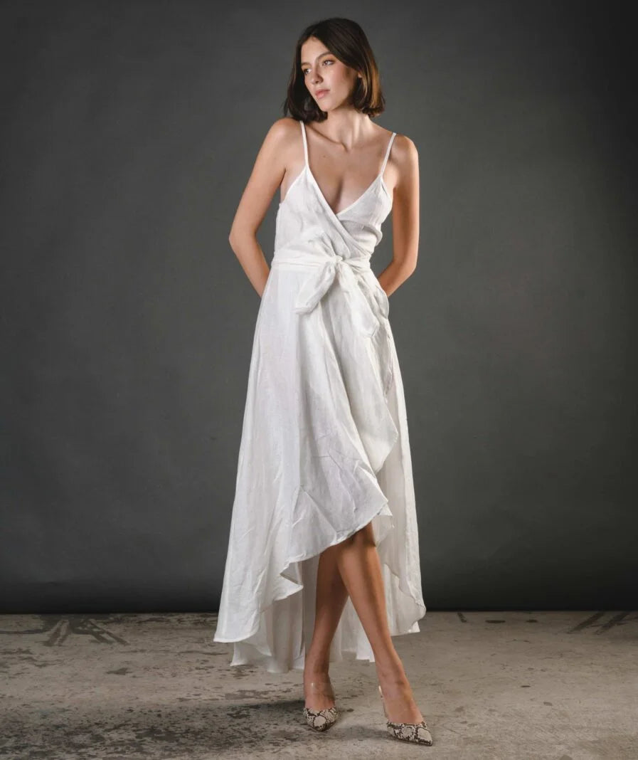 Alex Dress - Cream Italian Linen Dress