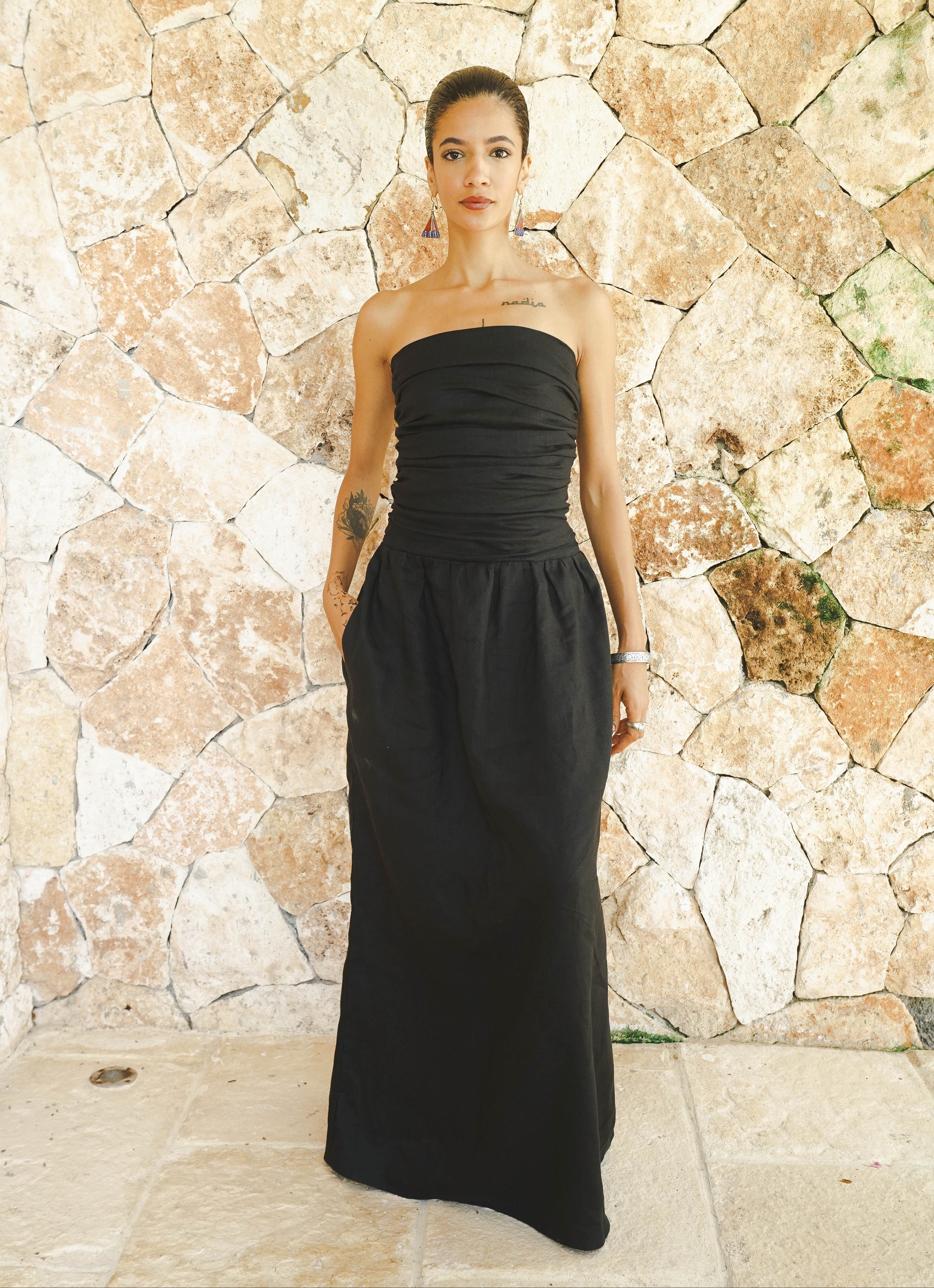 lila linen dress Lila Dress - Black Linen